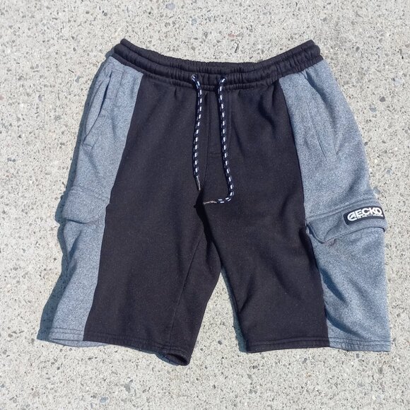 Ecko Unltd Sweat Shorts Color-block Black Gray Drawstring (M) Thread Collective - Picture 2 of 16